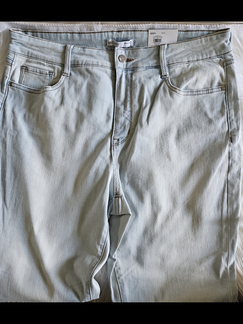 Nine West Light Blue Slim Straight Women's Jeans NWT